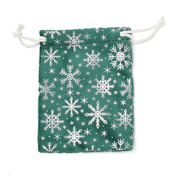 Silver Stamping Christmas Velvet Storage Bags