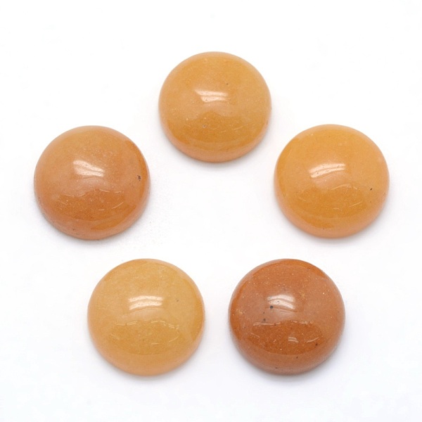 

PandaHall Natural Yellow Aventurine Cabochons, Half Round, 10x4~5mm Aventurine Half Round