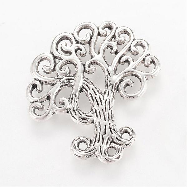 

PandaHall Tibetan Style Alloy Chandelier Components Links, Tree, Cadmium Free & Lead Free, Antique Silver, 28.5x27x2mm, Hole: 1.5mm, about...