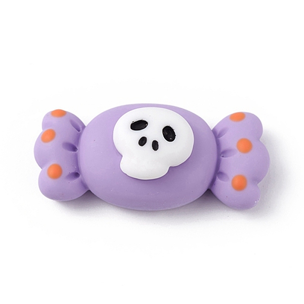 

PandaHall Halloween Theme Opaque Resin Cabochons, for Jewelry Making, Candy Cane Pattern, 14x30x11.5mm Resin Candy Cane Purple