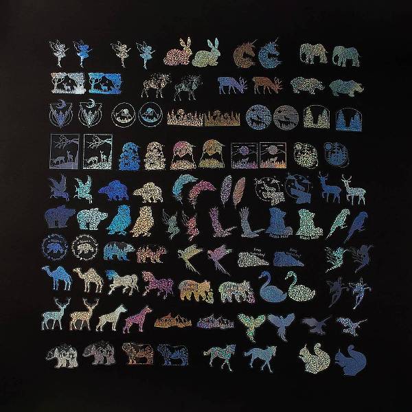 

PandaHall 100Pcs 50 Styles Animals PET Waterproof Laser Stickers Sets, Adhesive Decals for DIY Scrapbooking, Photo Album Decoration...