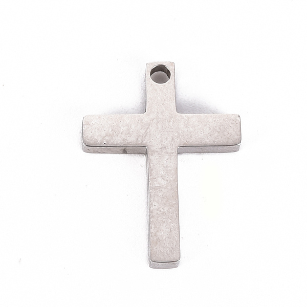 

PandaHall 201 Stainless Steel Pendants, Laser Cut, Cross, Stainless Steel Color, 19.5x14.5x2mm, Hole: 1.6mm 201 Stainless Steel Cross