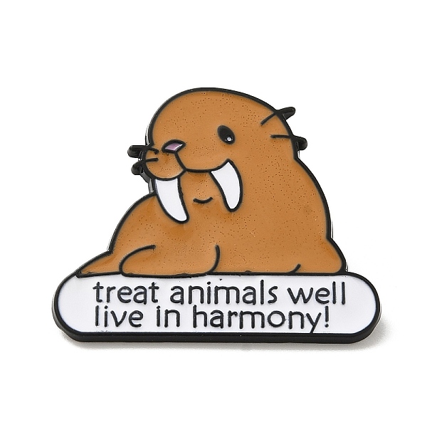 

PandaHall Creative Zinc Alloy Brooches, Enamel, Electrophoresis Black Color, Peru, 28.5x34.5x1.5mm Alloy Brown