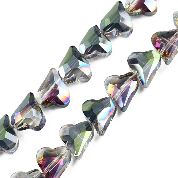 

PandaHall Electroplate Transparent Glass Beads Strands, Faceted, Heart, Dark Slate Blue, 12x10x5mm, Hole: 1mm, about 60Pcs/strand, 24.41...
