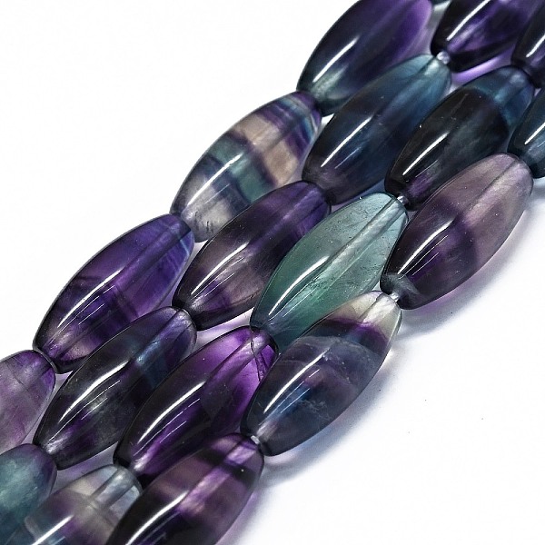

PandaHall Natural Fluorite Beads Strands, Rice, 21x8~8.5mm, Hole: 0.7mm, about 19pcs/strand, 15.75inch(40cm) Fluorite Rice