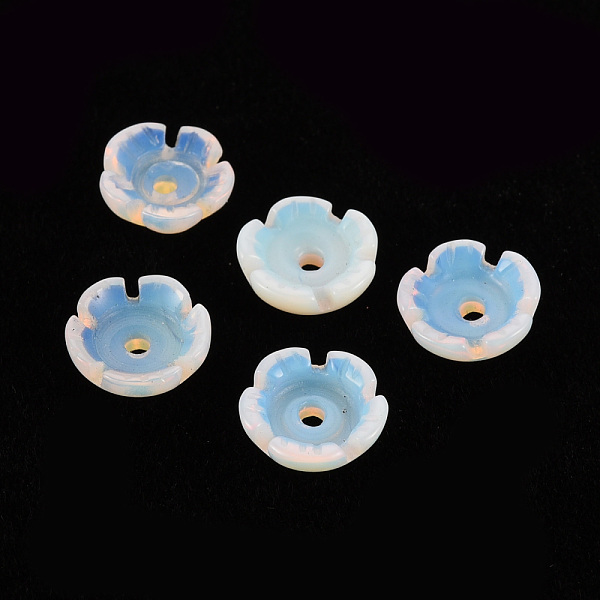 

PandaHall Opalite Beads, Flower, 10x10x4mm, Hole: 1.5mm Opalite Flower