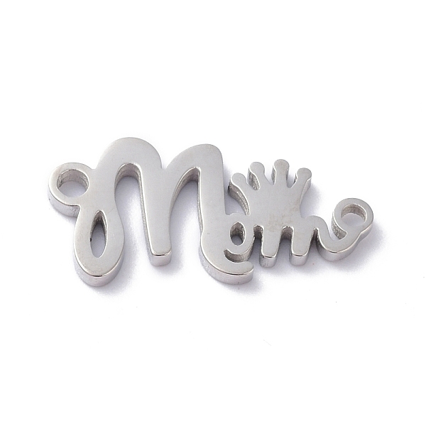 

PandaHall 304 Stainless Steel Pendants, Word Mom and Crown, Stainless Steel Color, 18.5x9x1mm, Hole: 1.2mm 304 Stainless Steel Word