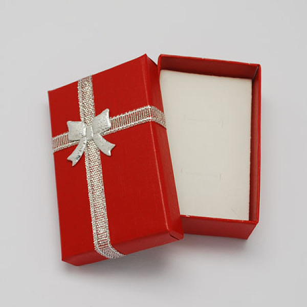 Valentines Day Wife Gifts Packages Cardboard Jewelry Set Boxes With Bowknot And Sponge Inside