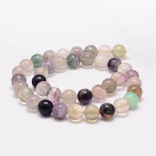 

PandaHall Natural Fluorite Bead Strands, Round, 12mm, Hole: 1mm, about 32pcs/strand, 15.5 inch Fluorite Round