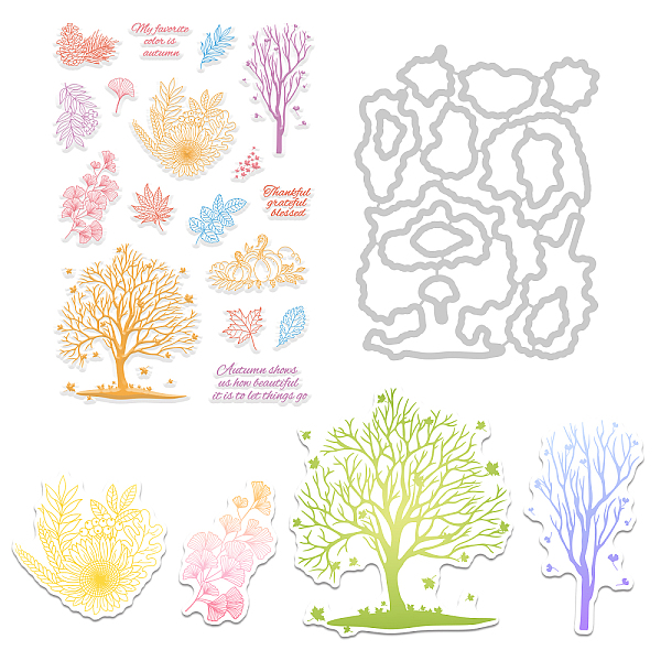 

PandaHall Globleland PVC Plastic Stamps, for DIY Scrapbooking, Photo Album Decorative, Cards Making, Stamp Sheets, Tree Pattern, 16x11x0.3cm...