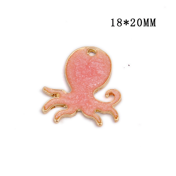 

PandaHall Alloy Enamel Pendants, Octopus Shape, Cadmium Free & Lead Free, Light Gold, Pink, 20x18mm, Hole: 1.5mm Alloy+Enamel Other Animal...