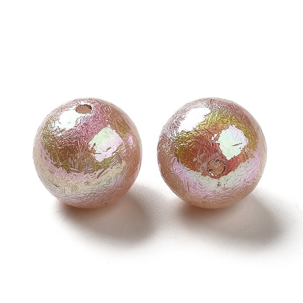 

PandaHall UV Plating Opaque Acrylic Beads, Iridescent, AB Color Plated, Round, Sienna, 18mm, Hole: 2mm Acrylic Round Brown