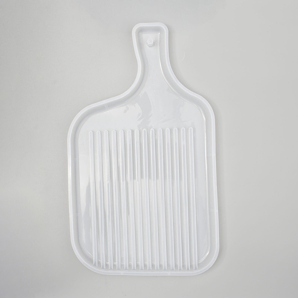 

PandaHall Rectangle with Stripe Handle Dinner Plate Silicone Molds, Resin Casting Tray Molds, For UV Resin, Epoxy Resin Craft Making, White...