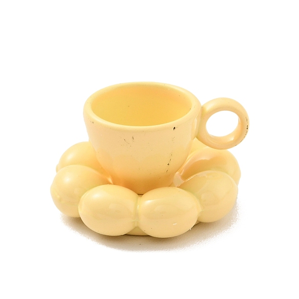 

PandaHall Mini Alloy Display Decorations, Dollhouse Accessories, for Home Office Tabletop, Coffee Cup with Coaster, Champagne Yellow, Cup...