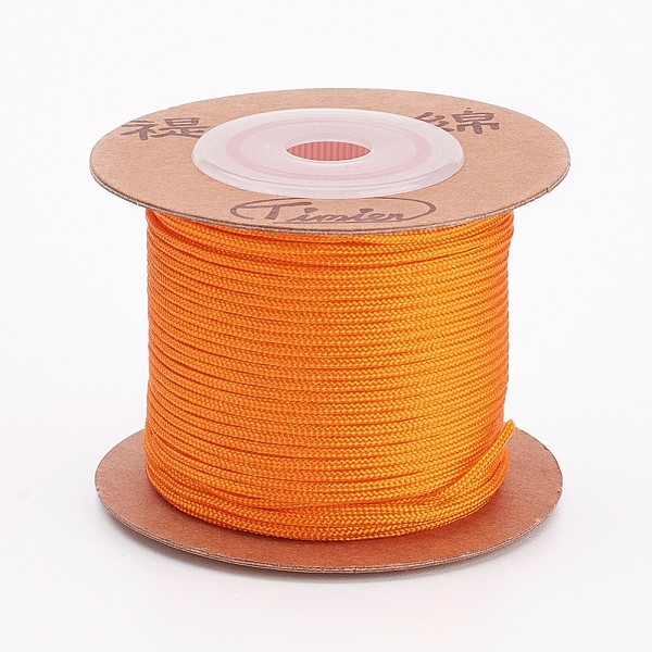 

PandaHall Nylon Cords, String Threads Cords, Round, Dark Orange, 1.5mm, about 27.34 yards(25m)/roll Nylon