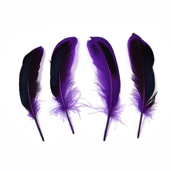 PandaHall Feather Costume Accessories, Dyed, Blue Violet, 115x20mm Feather Feather Purple