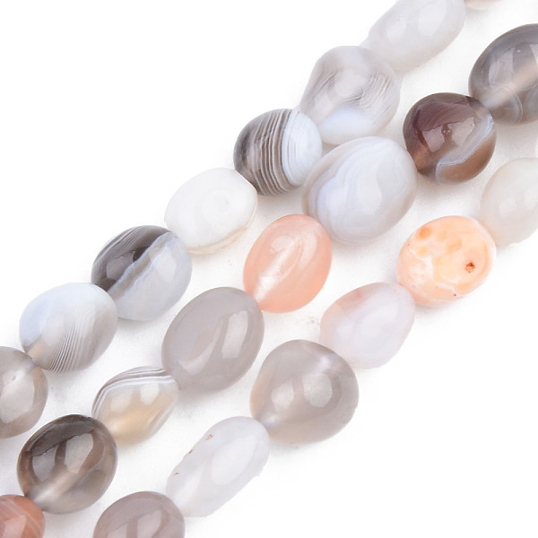 

PandaHall Natural Botswana Agate Beads Strands, Tumbled Stone, Nuggets, 5~13x5~10x3~8mm, Hole: 1mm, about 40~60pcs/strand, 14.57 inch~15.74...