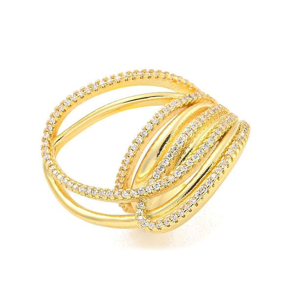 

PandaHall Brass Micro Pave Clear Cubic Zirconia Open Cuff Ring, Wide Band Ring for Women, Real 18K Gold Plated, 28mm, Adjustable Brass+Cubic...