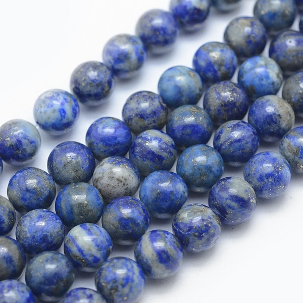 

PandaHall Natural Lapis Lazuli Beads Strands, Round, 8mm, Hole: 1mm, about 48pcs/strand, 15.35 inch(39cm) Lapis Lazuli Round