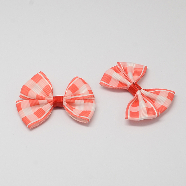 

PandaHall Handmade Woven Costume Accessories, Grosgrain Bowknot, Salmon, 54x42x8mm, about 200pcs/bag Ribbon Bowknot Red