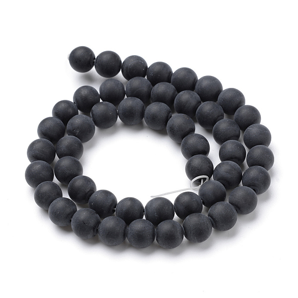 

PandaHall Natural Agate Stone Beads Strands, Dyed, Frosted Style, Round, 10~10.5mm, Hole: 1.2mm, about 37~40pcs/strand, 14.9~15.1 inch...