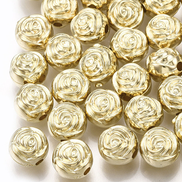 

PandaHall CCB Plastic Beads, Flower, Light Gold, 8x6.5mm, Hole: 1.8mm Plastic Flower