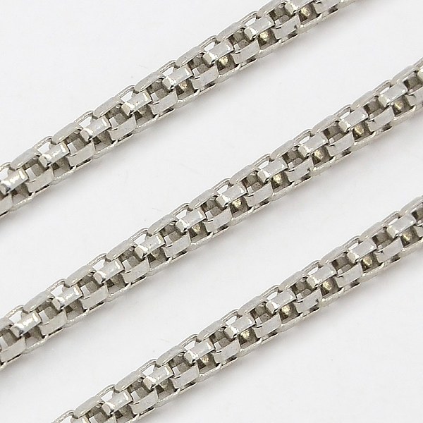 

PandaHall 304 Stainless Steel Network Chains, Soldered, Stainless Steel Color, 2.5mm 304 Stainless Steel
