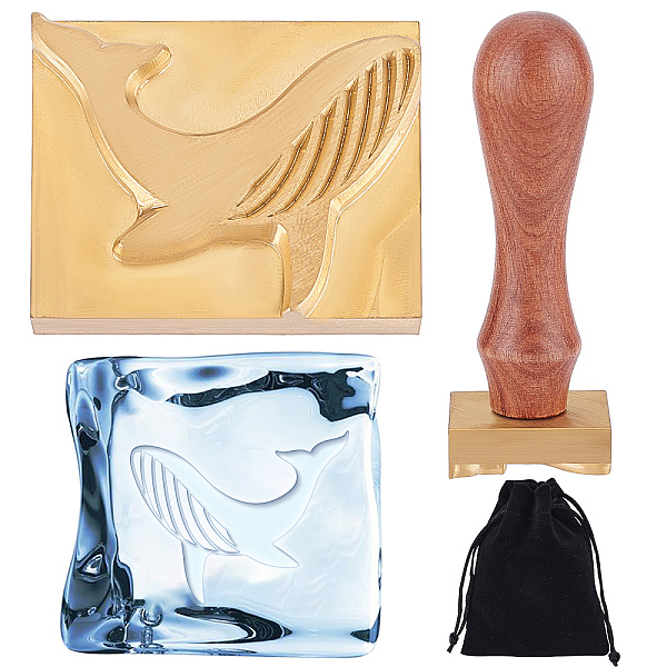 

PandaHall CRASPIRE Whale Ice Stamp Ice Cube Stamp Ice Branding Stamp with Removable Brass Head & Wood Handle Vintage Ice Stamp for DIY...