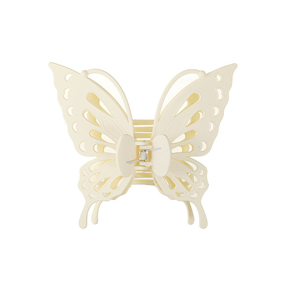 

PandaHall Hollow Butterfly Shape Plastic Large Claw Hair Clips, Hair Accessories for Women Girl, Beige, 130x145mm Plastic Butterfly Yellow