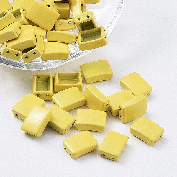 

PandaHall Spray Painted Alloy Multi-Strand Links, For Tile Elastic Bracelets Making, Rectangle, Green Yellow, 11.3x8x4mm, Hole: 0.8mm Alloy...