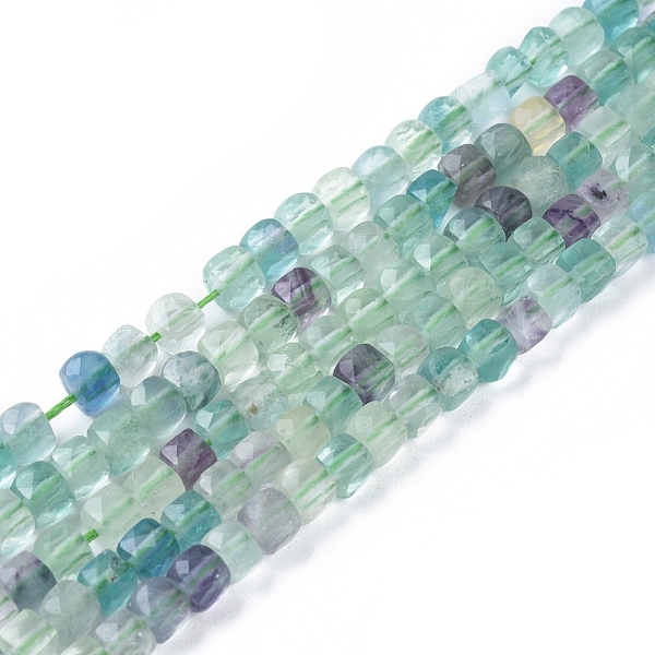 

PandaHall Natural Fluorite Beads Strands, Faceted, Cube, 3.5~4x3.5~4x3.5~4mm, Hole: 0.8mm, about 101~107pcs/strand, 14.76 inch~15.55 inch...