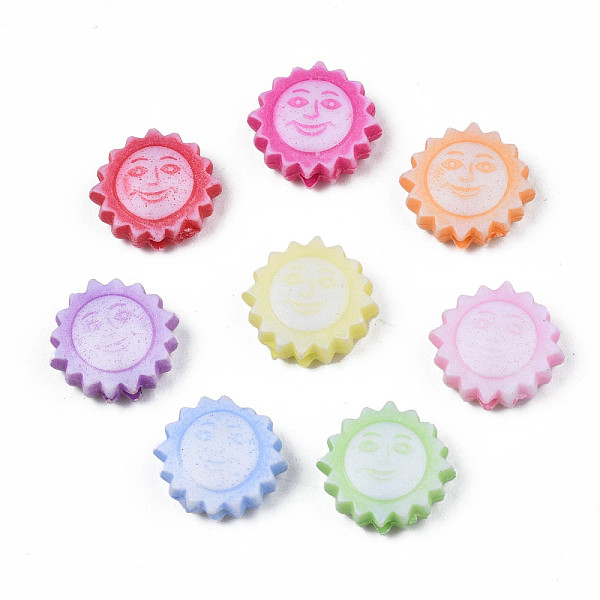 

PandaHall Opaque Acrylic Beads, Flar Round with Smiling Face, Mixed Color, 11x11.5x4mm, Hole: 1.4mm, about 1555 pcs/500g Acrylic Flat Round..., Multicolor