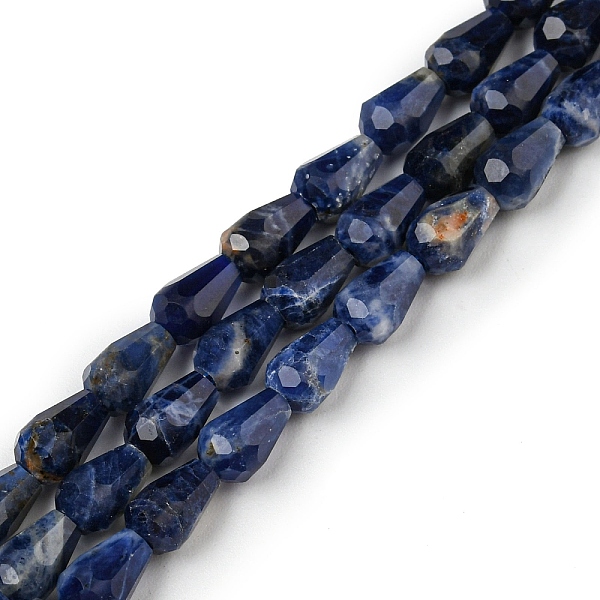 

PandaHall Natural Sodalite Beads Strands, Faceted, Teardrop, 5.5~8.3x4.1~4.35mm, Hole: 0.5mm, about 58pcs/strand, 15.43~15.55 inch...