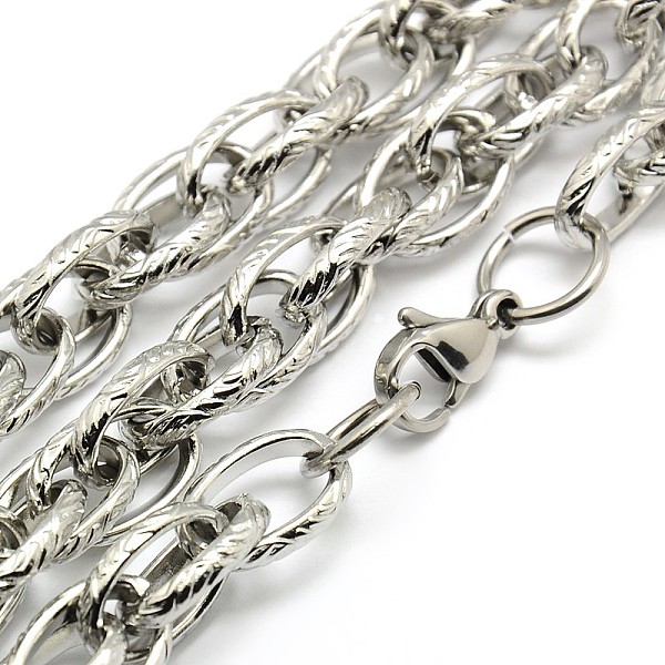 Mode 304 Edelstahl Seil-Kette Halsketten Für Männer