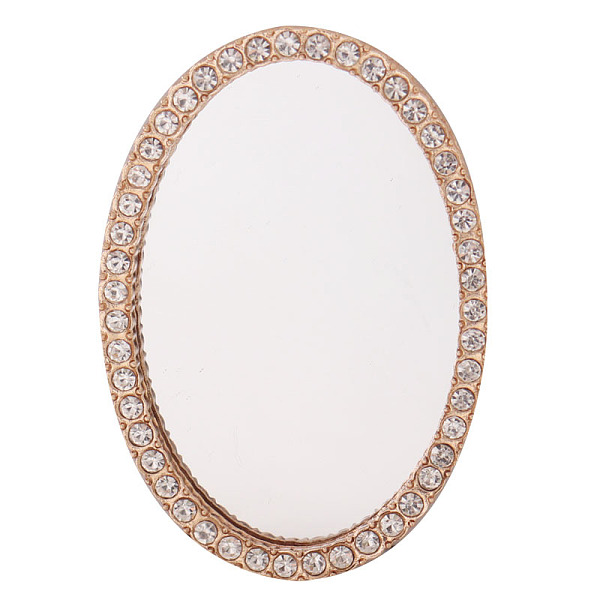 

PandaHall Miniature Alloy Mirrors, for Dollhouse Wall Decoration, Oval Pattern, 59x41mm Alloy Oval