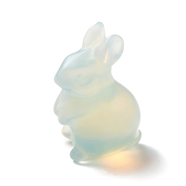 

PandaHall Opalite Home Display Decorations, 3D Rabbit, 22x40mm Opalite Rabbit