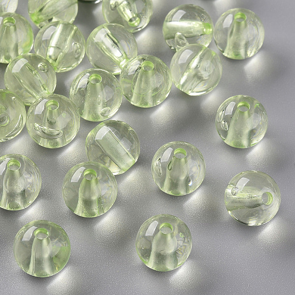 

PandaHall Transparent Acrylic Beads, Round, Light Yellow, 12x11mm, Hole: 2.5mm, about 566pcs/500g Acrylic Round