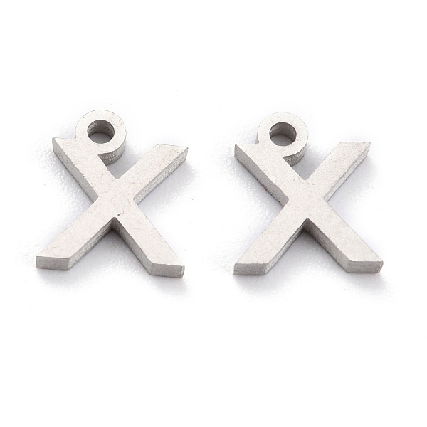 

PandaHall 304 Stainless Steel Pendants, Matte Style, Greek Alphabet, Stainless Steel Color, Letter.X, Letter.C: 9.5x8x1.5mm, Hole: 1.5mm 304...