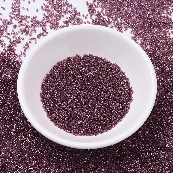 

PandaHall MIYUKI Delica Beads Small, Cylinder, Japanese Seed Beads, 15/0, (DB0103) Dark Topaz Rainbow Gold Luster, 1.1x1.3mm, Hole: 0.7mm..., Purple