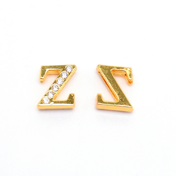 

PandaHall Alloy Slide Charms, with Crystal Rhinestone and Initial Letter A~Z, Letter.Z, Z: 11.5x9.8x4mm, Hole: 1.5x8mm Alloy+Rhinestone...