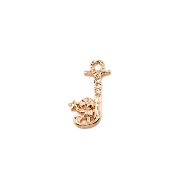 

PandaHall Brass Micro Pave Cubic Zirconia Charms, Long-plating, Letter, Letter.J, 16x10x3mm, Hole: 1.5mm Brass+Cubic Zirconia Letter Clear