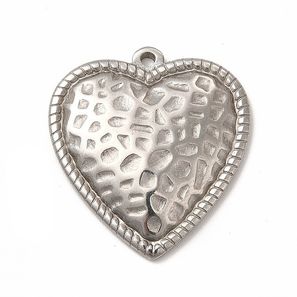 

PandaHall 304 Stainless Steel Pendants, Heart, Stainless Steel Color, 27x25x4mm, Hole: 1.6mm 304 Stainless Steel Heart