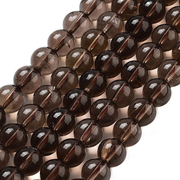 

PandaHall Natural Smoky Quartz Round Beads Strands, 8mm, Hole: 1mm, about 46pcs/strand, 37cm Smoky Quartz Round