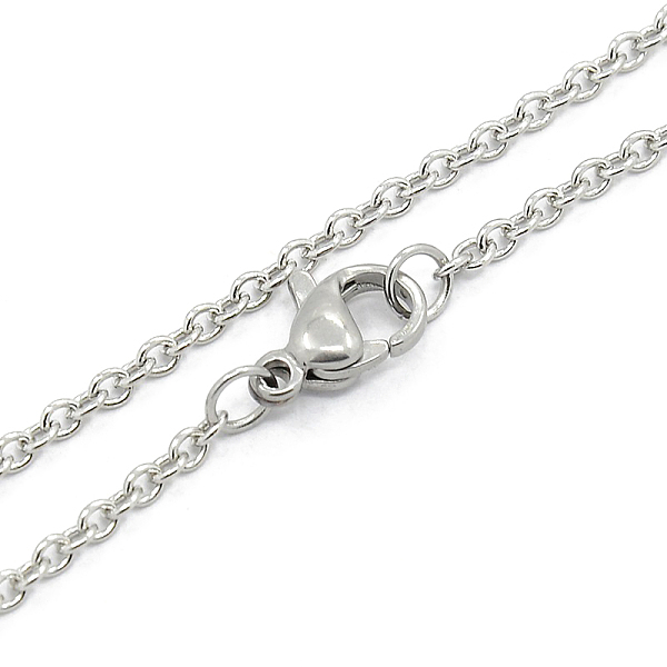 

PandaHall Unisex 304 Stainless Steel Cable Chain Necklace with Lobster Claw Clasps, Stainless Steel Color, 22.00 inch(55.88cm) 304 Stainless...