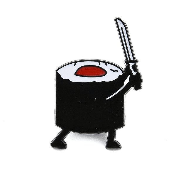 Sushi With Knife Enamel Pins