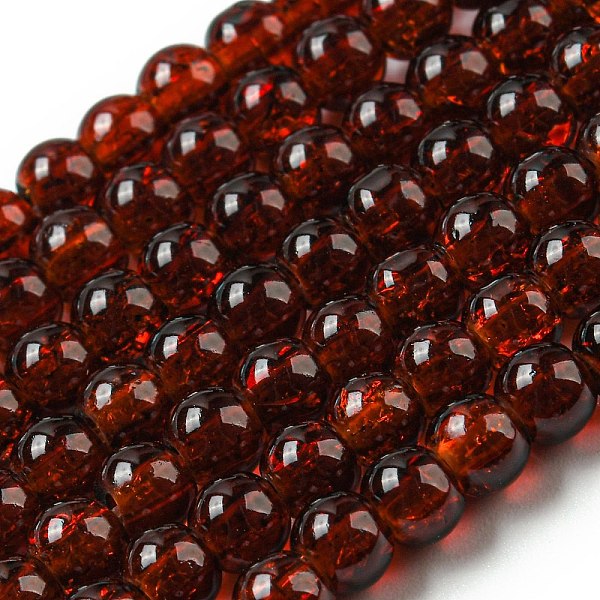 

PandaHall Spray Painted Crackle Glass Beads Strands, Round, Saddle Brown, 4mm, Hole: 1.1~1.3mm, about 200pcs/strand, 31.4 inch Glass Round...