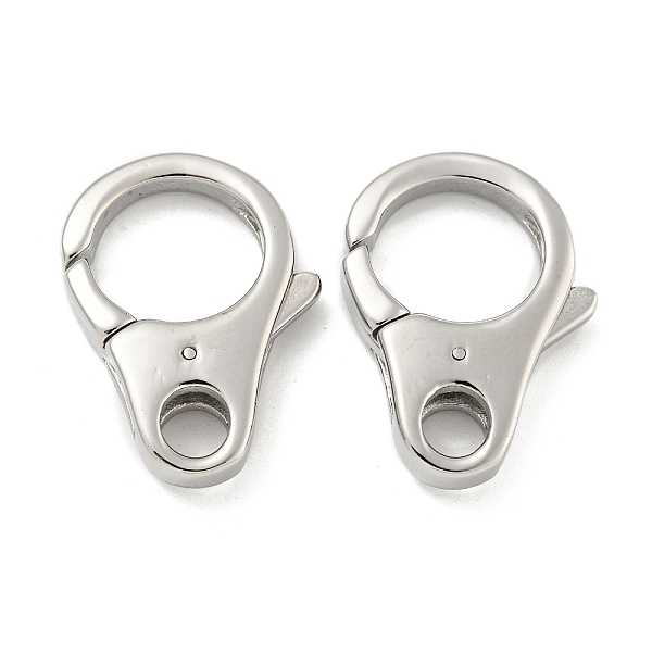 

PandaHall 304 Stainless Steel Lobster Claw Clasps, Stainless Steel Color, 32.5x23x7mm, Hole: 6mm 304 Stainless Steel