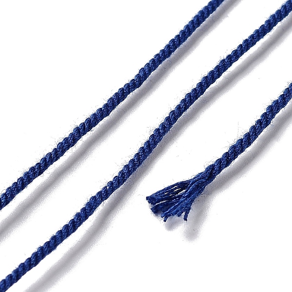 

PandaHall Polyester Twisted Cord, Round, for DIY Jewelry Making, Prussian Blue, 1mm, about 49.21 Yards(45m)/Roll Polyester