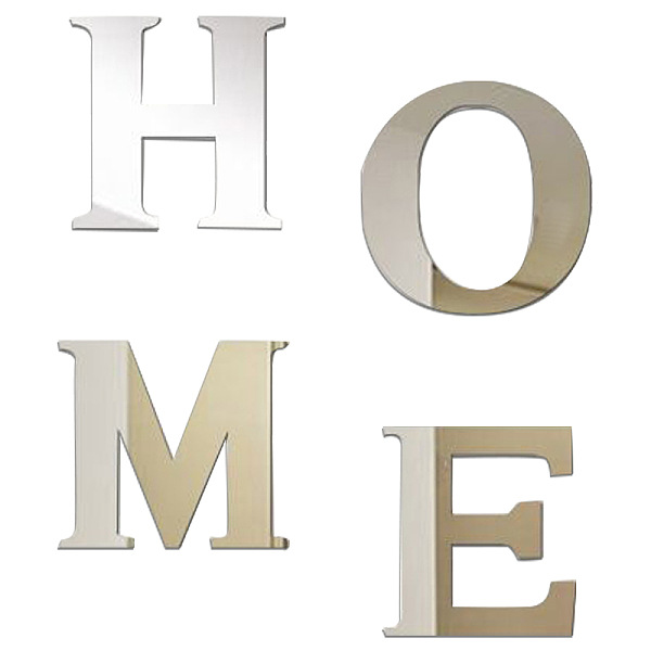 

PandaHall Mirror Wall Stickers, Word HOME, Self Adhesive Acrylic Mirror Sheets, for Home Living Room Bedroom Decor, Silver, 220x227~230x1mm...