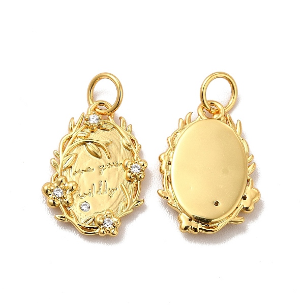

PandaHall Rack Plating Eco-Friendly Brass Micro Pave Cubic Zirconia Pendants, with Jump Ring, Long-Lasting Plated, Lead Free & Cadmium Free..., Clear